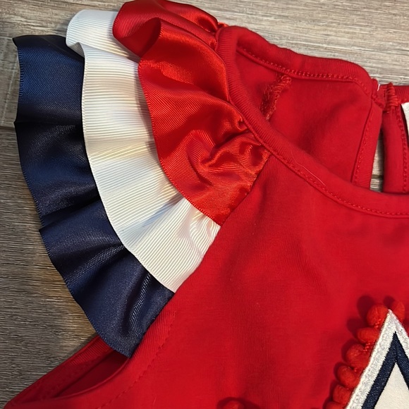 Emily Rose red white & blue dresses 3 pieces satin embroidered star/ butterfly 5 - Picture 2 of 16